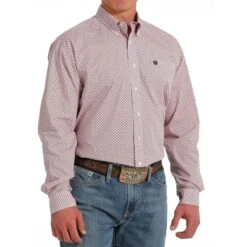Cinch Pink Check Mens Western Shirt -Sports-Equestrian Supplies mtw1105593 c1156 alt3 e337ntazlvgmwlt5
