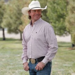 Cinch Pink Check Mens Western Shirt -Sports-Equestrian Supplies mtw1105593 c1156 alt4 pqf6qms5fygszowl