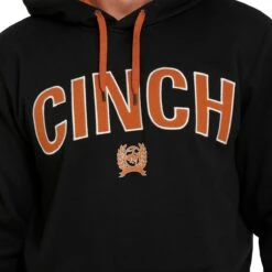 Cinch Mens Black Logo Hoodie -Sports-Equestrian Supplies mwk1206023 c1105 alt2 sd9l3euvoqs1drif