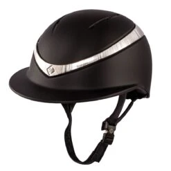 Charles Owen Halo CX Luxe MIPS -Black Matte With Platinum Ring