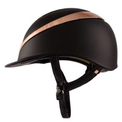 Charles Owen Halo CX MIPS - Black Matte With Stellar Rose Gold -Sports-Equestrian Supplies myhal cx6 c1105 alt2 bauxi9wkio2eupys