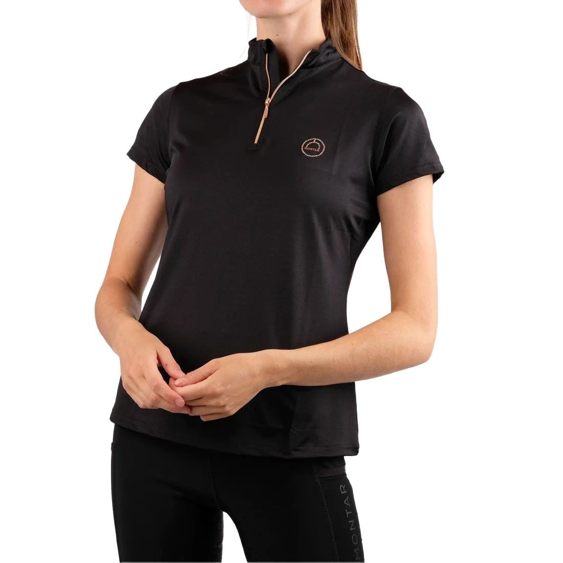 Montar Everly Mon-Tech Short Sleeve Ladies Quarter Zip 3 Montar Everly Mon-Tech Short Sleeve Ladies Quarter Zip