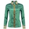 Kendall Teal Tafeta Ladies Western Show Shirt -Sports-Equestrian Supplies r70163 c1168 cxqfxuaslni1odsr