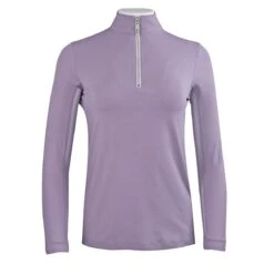 Tailored Sportsman Ice Fil Long Sleeve Ladies Quarter Zip - Soft Purple