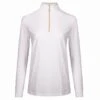 Tailored Sportsman Ice Fil Long Sleeve Ladies Quarter Zip - White -Sports-Equestrian Supplies zt1807 wwg c1172 m248ts2xtqnhu39f