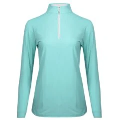 Tailored Sportsman Ice Fil Long Sleeve Ladies Quarter Zip - Tiffany
